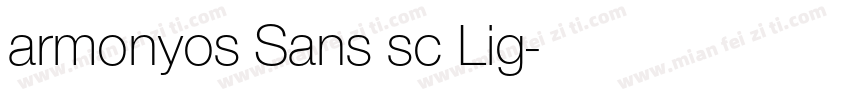 armonyos Sans sc Lig字体转换